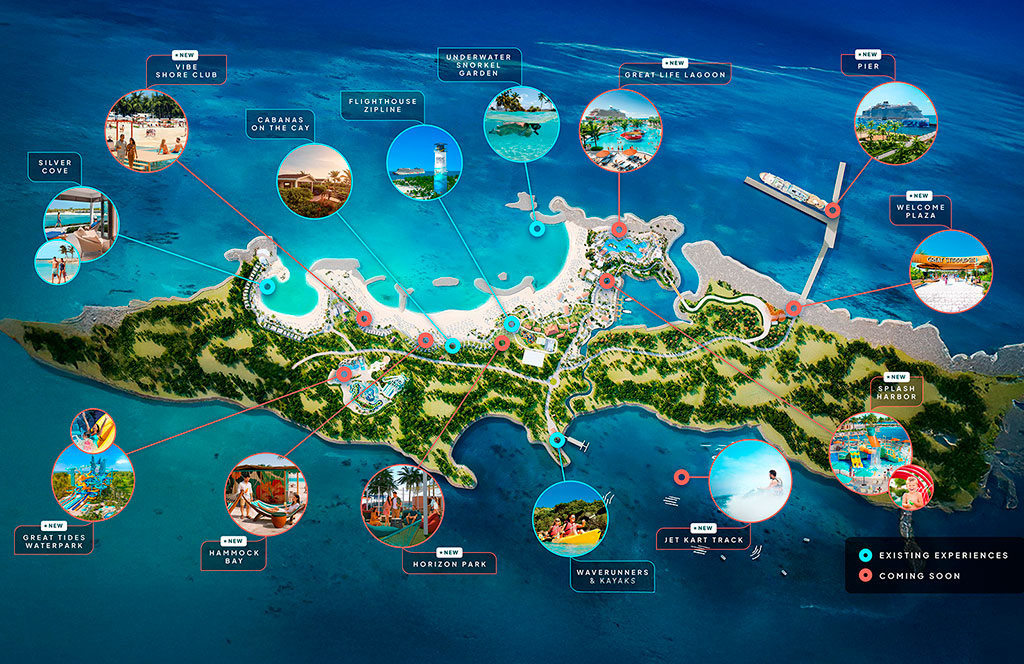 Mapa Great Stirrup Cay